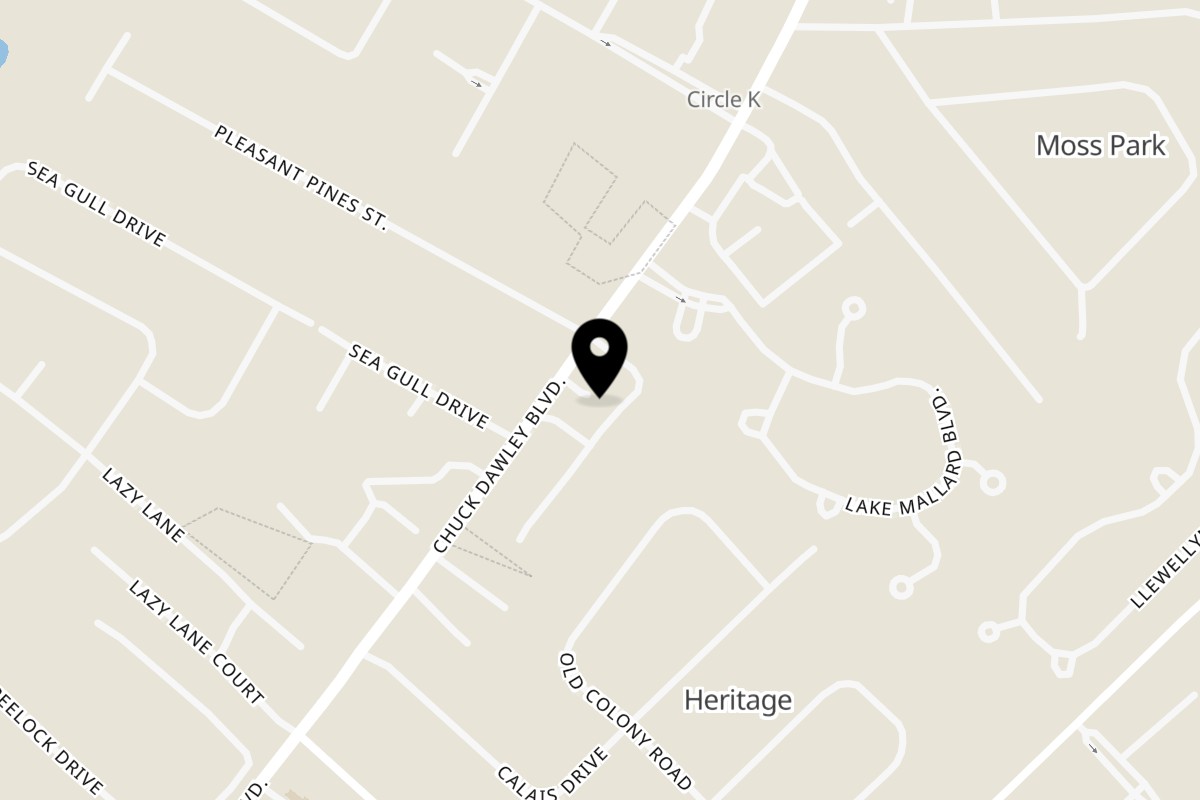 Map showing the location of Aroithai Foodtruck on 1173 Chuck Dawley Blvd in Mt Pleasant